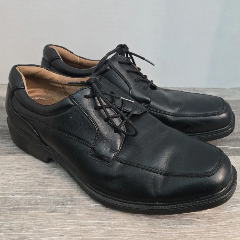 French‎ Shriner Mens Size 11M Black Leather Lace up shoes Raleigh
